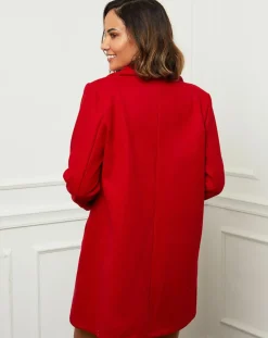 Femme L'Armoire de Suzette Manteau en Laine mélangée Josette rouge