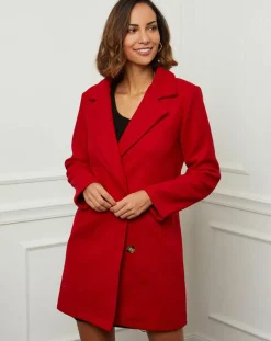 Femme L'Armoire de Suzette Manteau en Laine mélangée Josette rouge