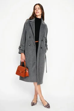 Femme Assuili Manteau en Laine mélangée loup