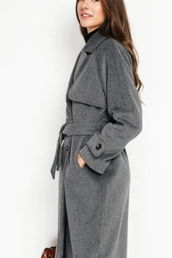 Femme Assuili Manteau en Laine mélangée loup