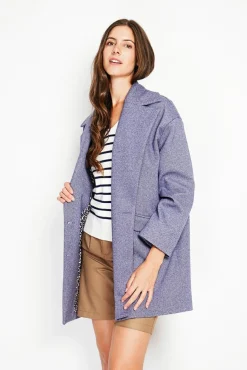 Femme Assuili Manteau en Laine mélangée loup