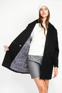 Femme Assuili Manteau en Laine mélangée noir