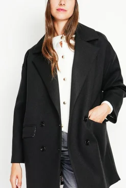 Femme Assuili Manteau en Laine mélangée noir
