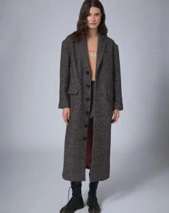 Clearance Manoush Manteau en Laine mélangée Raymonde chocolat