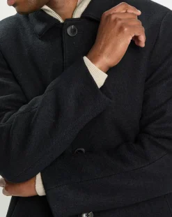 Homme Marc O'Polo Manteau en Laine mélangée raglan noir