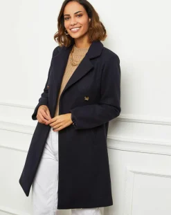 Sale L'Armoire de Suzette Manteau en Laine mélangée Zoe marine
