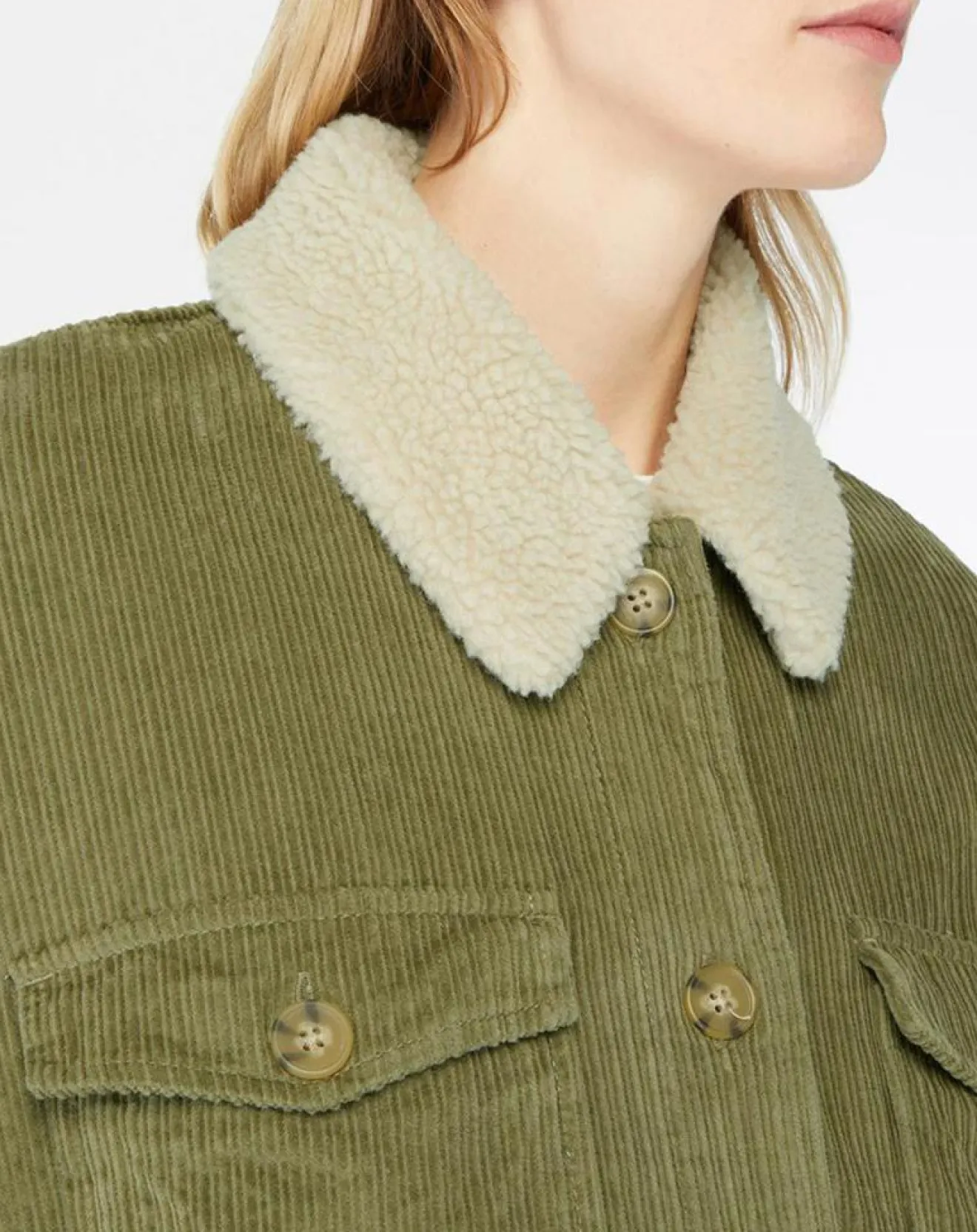 Femme Billabong Manteau en Velours côtelé Lucky kaki