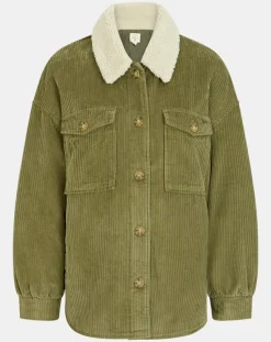 Femme Billabong Manteau en Velours côtelé Lucky kaki