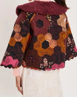 Outlet Manoush Manteau fourré Médiéval Patchwork imprimé multicolore