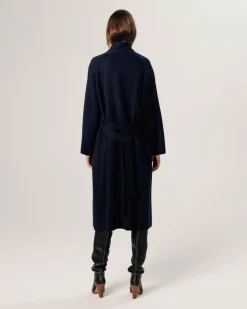 Sale Rodier Manteau Élise long bleu nuit
