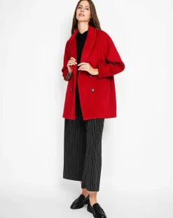 Femme Assuili Manteau Sandra bordeaux