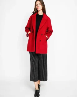 Femme Assuili Manteau Sandra bordeaux