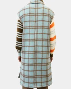 Discount Marc O'Polo Manteau sans manches en Laine mélangée Campagne à carreaux bleu