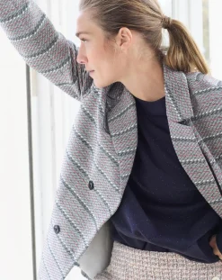 Discount Caroll Manteau Ville Louison bleu marine