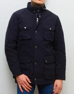 New Hackett London Manteau Winter velospeed bleu marine