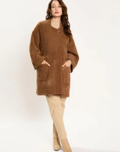 Discount Lauren Vidal Manteau Zana camel