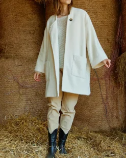 Outlet Lauren Vidal Manteau Zana crème