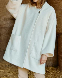 Outlet Lauren Vidal Manteau Zana crème