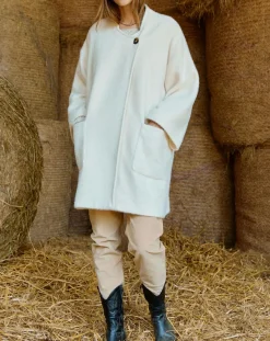 Outlet Lauren Vidal Manteau Zana crème