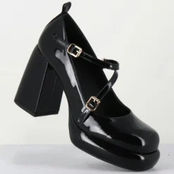 Outlet Garrice Lab Mary Jane en Cuir abra noires - Talon : 9.5cm