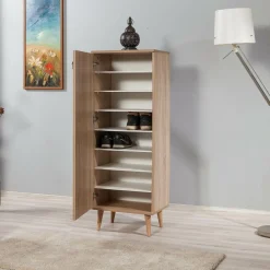 Wooden Art Meuble à chaussure Filinta sonomo - 50x128x38 cm