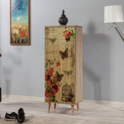 Wooden Art Meuble à chaussure Filinta chêne - 50x135x38 cm