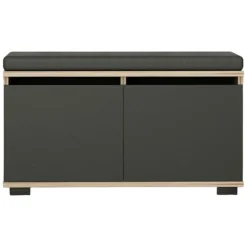 Homitis Meuble à chaussures Drago noyer noir - 80x42x35 cm