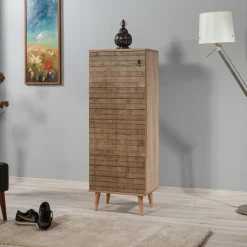 Discount Wooden Art Meuble à chaussures Filinta multicolore - 50x128x38 cm