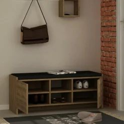 Wooden Art Meuble à chaussures zulla naturel - 37x110x43 cm