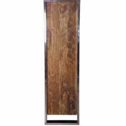 Clearance Bois & Chiffons Meuble haut structure inox Acacia Stainless III Marron - 140x45x160 cm
