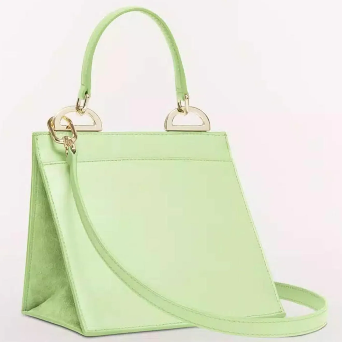 Best Furla Micro Sac à main en Cuir & Velours de Cuir Ligne Future vert 11x9.5x7.5 cm