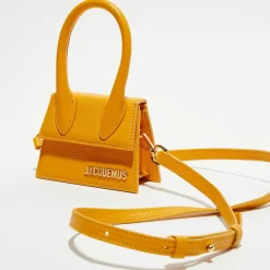 Discount Jacquemus Micro sac à main en Cuir Le Chiquito orange - 12x9 cm