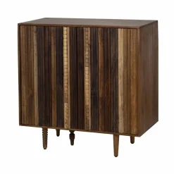 Discount Bois & Chiffons Mini bar 2 portes Manguier Ramon Naturel - 100x45x100 cm