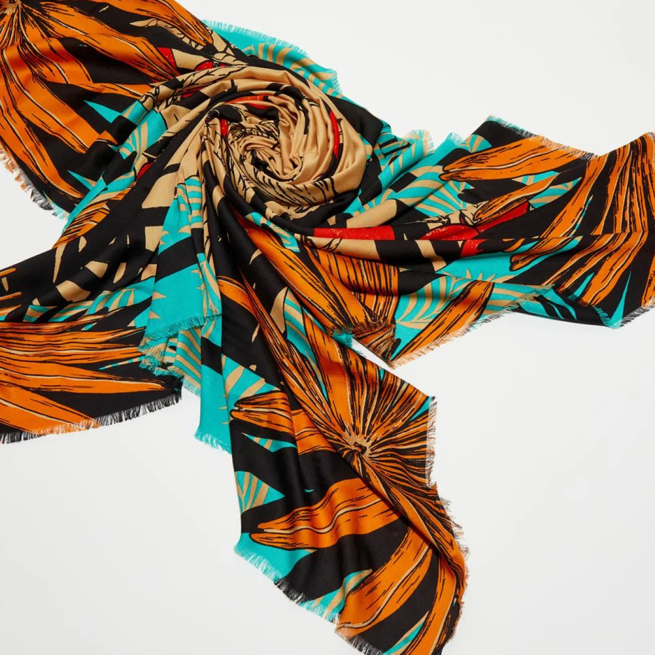 Femme Wild Mini Foulard Palm Lady turquoise - 54x54 cm
