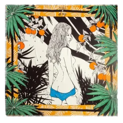 Femme Wild Mini Foulard Palmlady_Mini safran - 54x54 cm