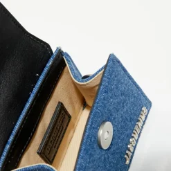Femme Jacquemus Mini sac à main en Jean Le Chiquito bleu - 12x6 cm