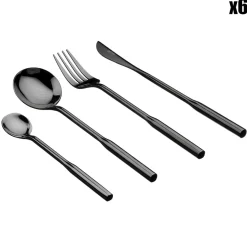 Online Bjorn Ménagère Abel noire - 24 pièces