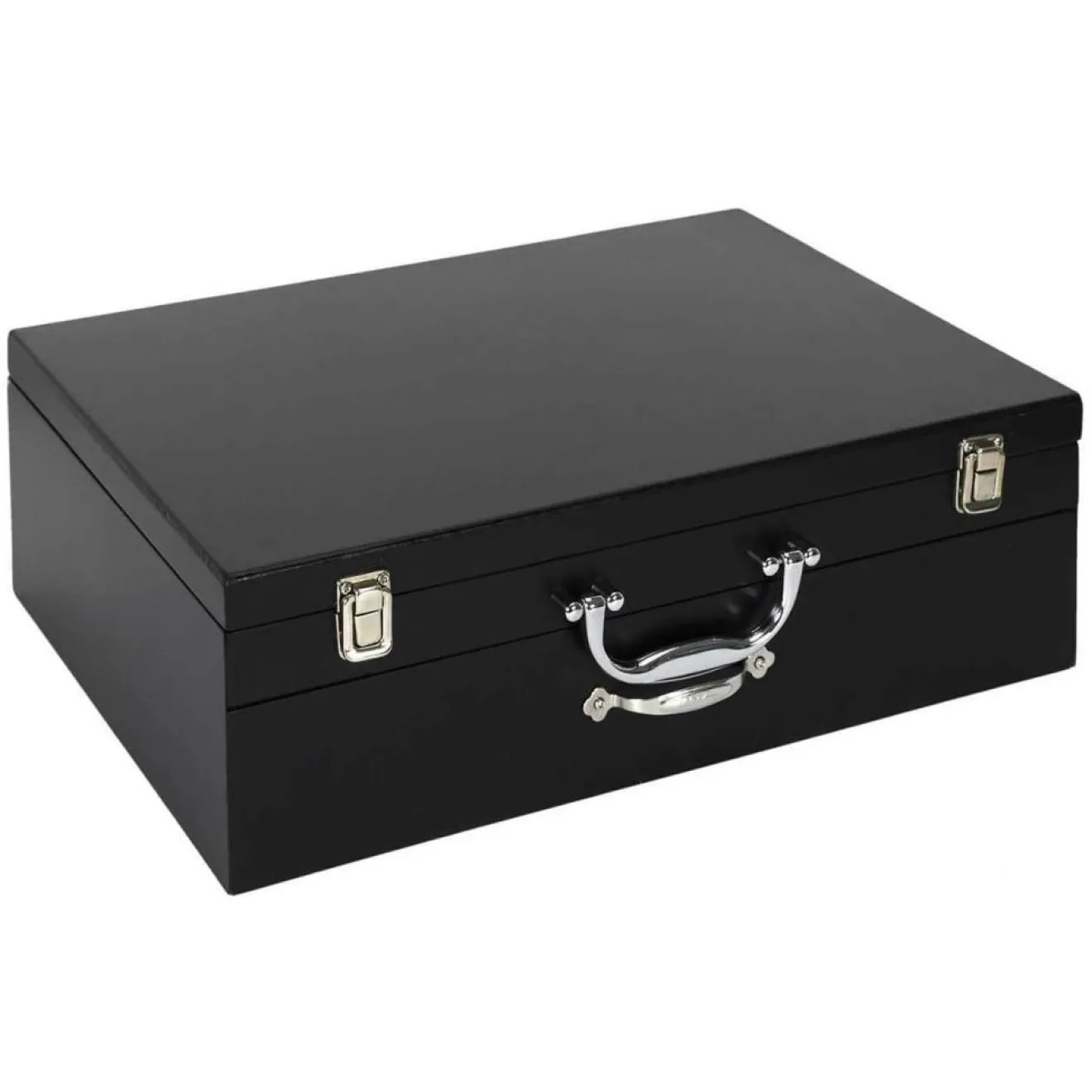 New Cook Concept Ménagère avec coffret en bois & tiroir noire - 84 pièces