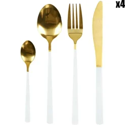 Outlet Home Deco Factory Ménagère blanche - 16 pièces