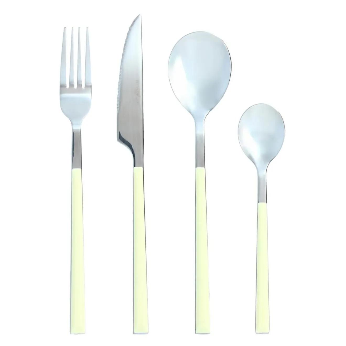 Hot Menastyl Ménagère Colorama crème- 24 Pièces