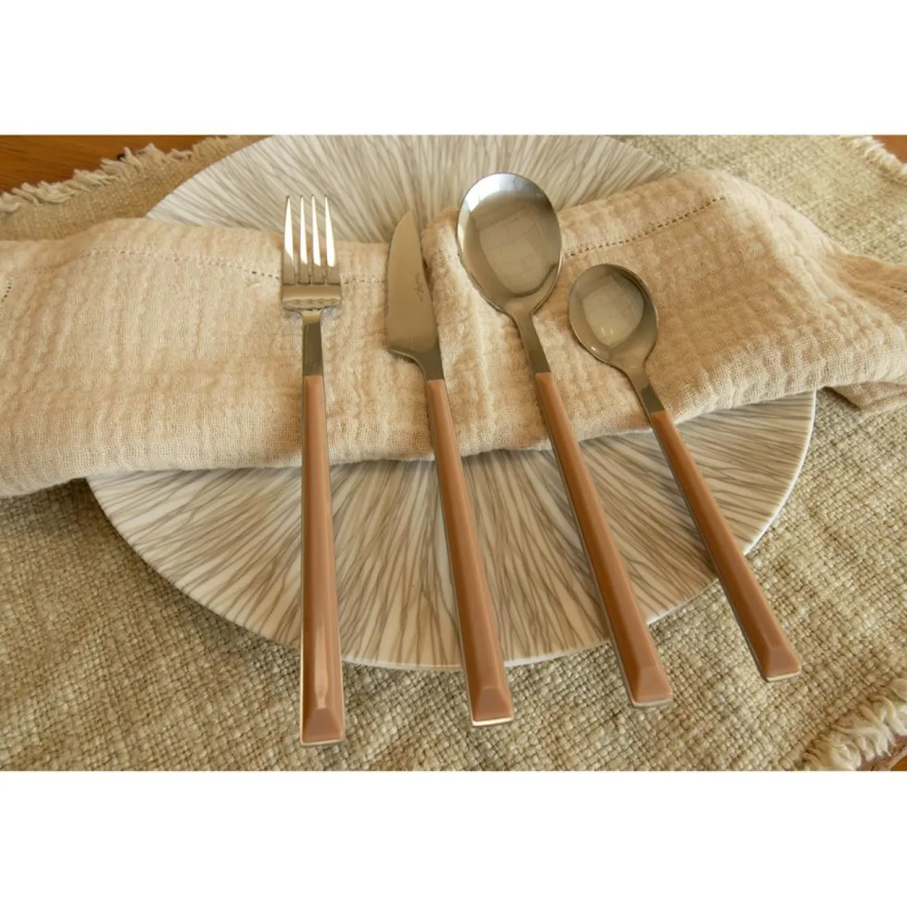 Menastyl Ménagère Colorama noisette - 24 Pièces