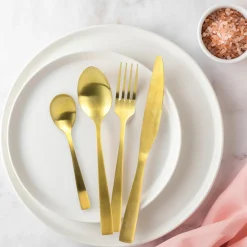 Home Deco Factory Ménagère dorée - 16 pièces