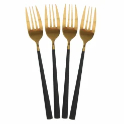 Clearance Home Deco Factory Ménagère noir/doré - 16 pièces