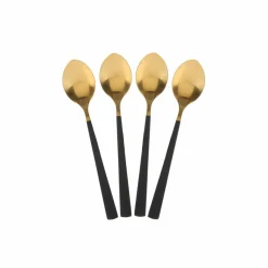 Clearance Home Deco Factory Ménagère noir/doré - 16 pièces