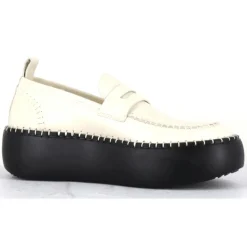Sale Oa Non Fashion Mocassins en Cuir blancs - Talon 5 cm