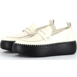 Sale Oa Non Fashion Mocassins en Cuir blancs - Talon 5 cm