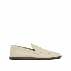 Femme The Row Mocassins en cuir Cary crème