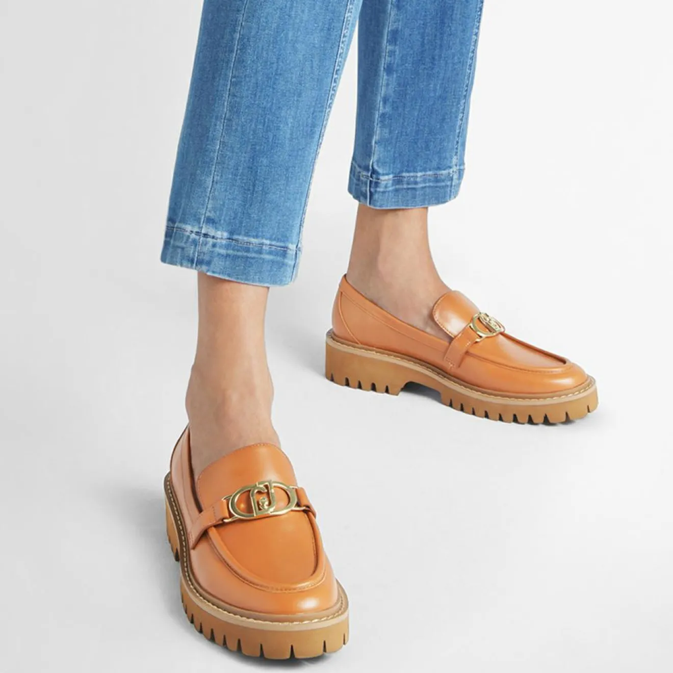 Femme Liu-Jo Mocassins en Cuir Cora cognac