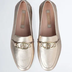Femme Liu-Jo Mocassins en Cuir Emel dorés