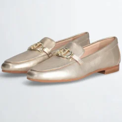 Femme Liu-Jo Mocassins en Cuir Emel dorés
